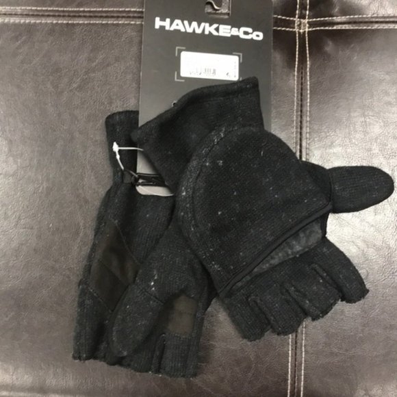 Hawke & Co. Men Fleece Ribbed Convertible Mittens - Picture 5 of 7